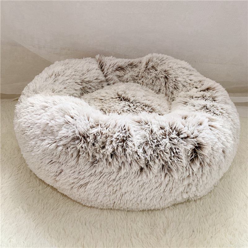 fluffy dog bed donut